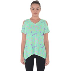 Minty Hearts Cut Out Side Drop Tee by snowwhitegirl