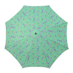 Mint Heart Cherries Golf Umbrellas by snowwhitegirl