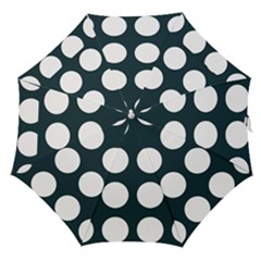 Big Dot Teal Blue Straight Umbrellas by snowwhitegirl