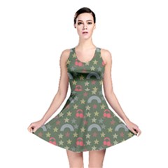 Music Stars Grass Green Reversible Skater Dress by snowwhitegirl