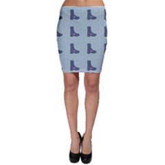 Deer Boots Teal Blue Bodycon Skirt by snowwhitegirl