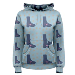 Deer Boots Teal Blue Women s Pullover Hoodie by snowwhitegirl