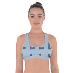 Deer Boots Teal Blue Cross Back Sports Bra by snowwhitegirl