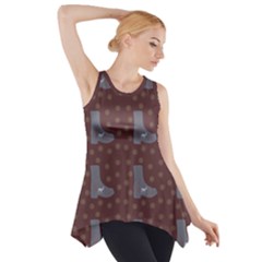 Deer Boots Brown Side Drop Tank Tunic by snowwhitegirl