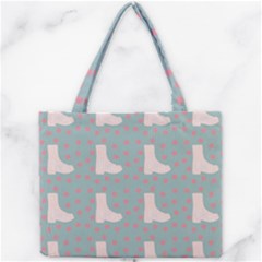 Deer Boots Blue White Mini Tote Bag by snowwhitegirl