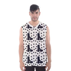 Deer Boots White Black Men s Basketball Tank Top by snowwhitegirl