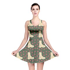 Green Boot Reversible Skater Dress by snowwhitegirl