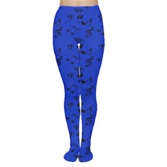 Royal Blue Music Women s Tights by snowwhitegirl