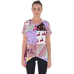 Quilt Of My Patterns Cut Out Side Drop Tee by snowwhitegirl