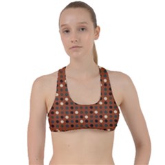 Grey Eggs On Russet Brown Criss Cross Racerback Sports Bra by snowwhitegirl