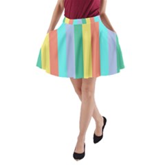 Summer Stripes A-line Pocket Skirt by snowwhitegirl