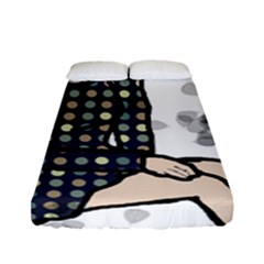 Girl Sitting Fitted Sheet (full/ Double Size) by snowwhitegirl