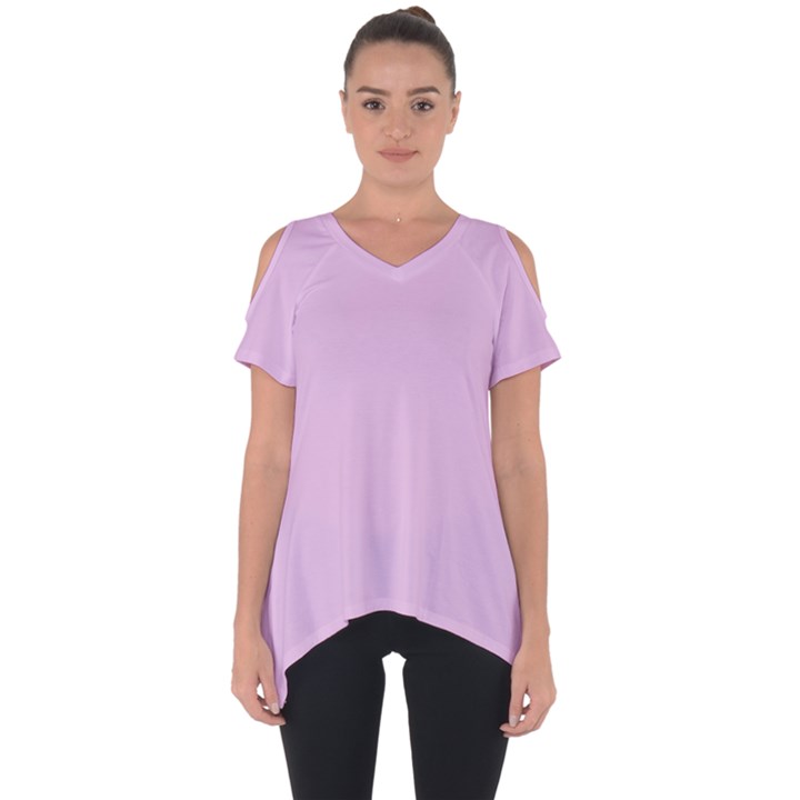 Lilac Star Cut Out Side Drop Tee