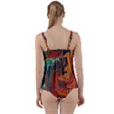 Creativity Abstract Art Twist Front Tankini Set View2