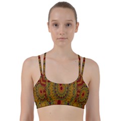 India Mystic Background Ornamental Line Them Up Sports Bra by Nexatart