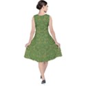 Stars In The Wooden Forest Night In Green V-Neck Midi Sleeveless Dress  View2