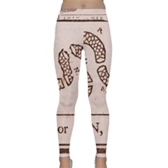 Original Design, Join Or Die, Benjamin Franklin Political Cartoon Classic Yoga Leggings by thearts