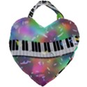 Piano Keys Music Colorful 3d Giant Heart Shaped Tote View1