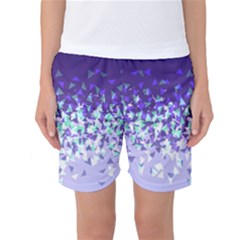 Purple Disintegrate Women s Basketball Shorts by jumpercat