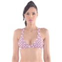 Daisy Dots Pink Plunge Bikini Top View1