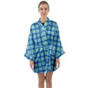 Sea Tartan Long Sleeve Kimono Robe View1