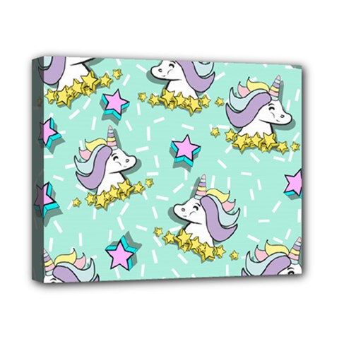 Magical Happy Unicorn And Stars Canvas 10  X 8  by Bigfootshirtshop