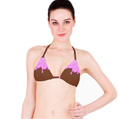 Chocolate And Strawberry Icecream Bikini Top by jumpercat