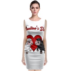 Valentines Day - Sheep  Classic Sleeveless Midi Dress by Valentinaart