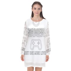 Gamer Long Sleeve Chiffon Shift Dress  by Valentinaart