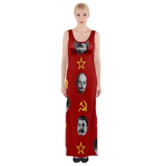 Communist Leaders Maxi Thigh Split Dress by Valentinaart