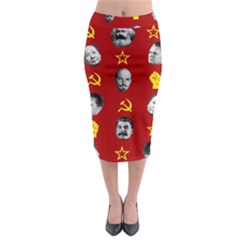 Communist Leaders Midi Pencil Skirt by Valentinaart