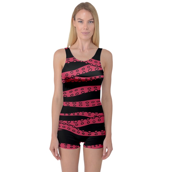 Blood Tentacles One Piece Boyleg Swimsuit