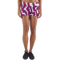 Electric Pink Polynoise Yoga Shorts by jumpercat