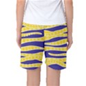 Yellow Tentacles Women s Basketball Shorts View2