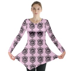 Three Women Pink Long Sleeve Tunic  by snowwhitegirl