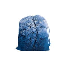 Nature Inspiration Trees Blue Drawstring Pouches (medium)  by Nexatart