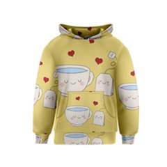 Cute Tea Kids  Pullover Hoodie by Valentinaart