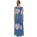 Cute Tea High Waist Short Sleeve Maxi Dress View2