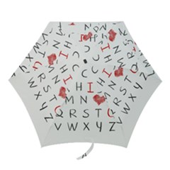 Love Alphabet Mini Folding Umbrellas by Valentinaart