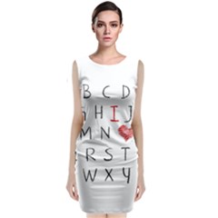 Love Alphabet Classic Sleeveless Midi Dress by Valentinaart