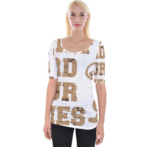 Work Hard Your Bones Wide Neckline Tee by Melcu