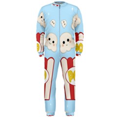 Cute Kawaii Popcorn Onepiece Jumpsuit (men)  by Valentinaart