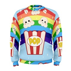 Cute Kawaii Popcorn Men s Sweatshirt by Valentinaart