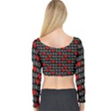 XOXO Valentines day pattern Long Sleeve Crop Top View2