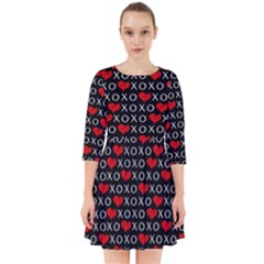 Xoxo Valentines Day Pattern Smock Dress by Valentinaart