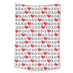 Xoxo Valentines Day Pattern Large Tapestry by Valentinaart