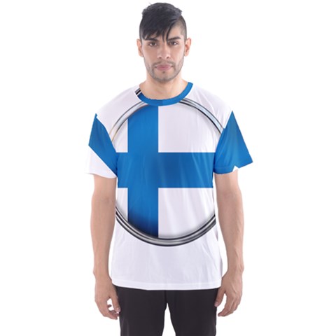 Finland Country Flag Countries Men s Sports Mesh Tee by Nexatart