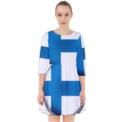 Finland Country Flag Countries Smock Dress by Nexatart