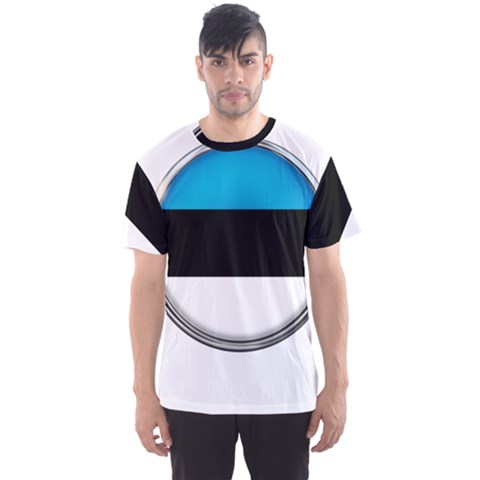 Estonia Country Flag Countries Men s Sports Mesh Tee by Nexatart