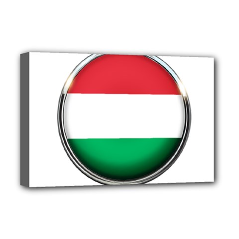 Hungary Flag Country Countries Deluxe Canvas 18  X 12   by Nexatart